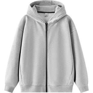 森马夹克男春季基础简约针织外套宽松连帽户外休闲上衣百搭情侣装