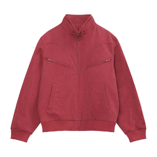 BIPOLAR工装立领水洗帆布夹克美式修身cleanfit外套简约上衣男秋