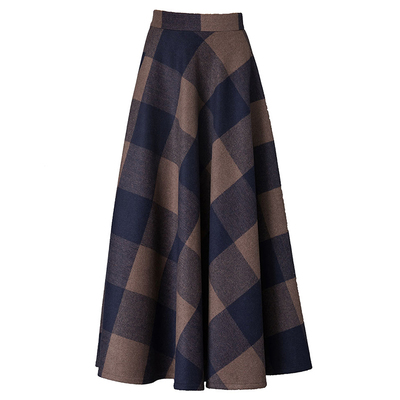 秋冬毛呢半身裙中长款A字长裙