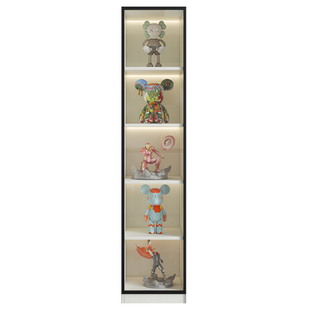 家用客厅电视柜旁边展示玻璃门厨房转角放手办小型玩偶盲盒收纳柜