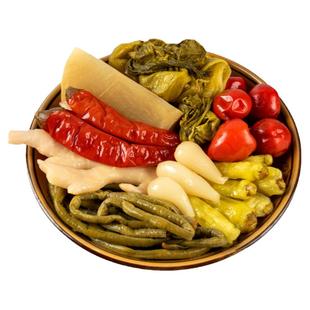 四川新繁泡菜组合农家正宗自制酸萝卜藠头泡豇豆泡椒泡菜坛子母水