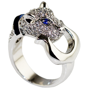 凡妮莎韩国进口百搭经典唯美大气微镶奥地利锆石猎豹戒指指环 B06