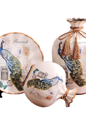 欧式客厅玄关酒柜装饰品花束摆件