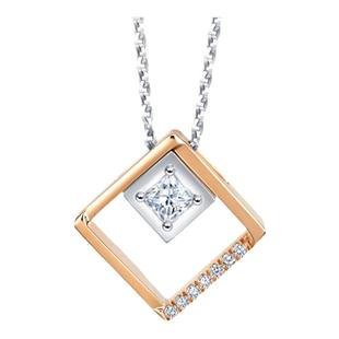 周生生小方糖DAILY LUXE 18K黄金钻石项链套链91603U