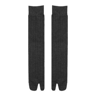 日系宽竖条纹纯色二趾袜极简基础款分趾袜Tabi分趾鞋女分指堆堆袜