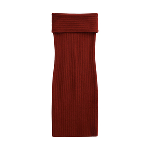 YoungGirlDay御姐纯欲风性感双层翻腰修身显瘦针织包臀半身裙长裙