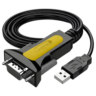 灵派usb转rs232串口线公头DB九针转接头COM口通讯串口线工业级USB转串口线数据传输线9针转接头DB9笔记本接口