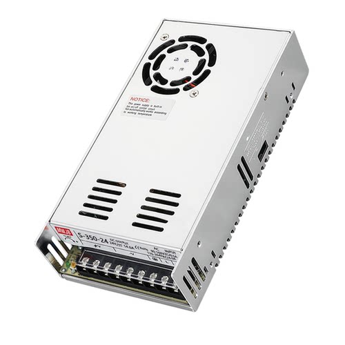 明纬220转12V开关电源盒24V监控集中供电适配变压器350W直流29A5V
