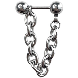 钛合金链条耳钉耳蜗钉2025年新款潮耳钉冷淡风欧美高级感穿刺饰品