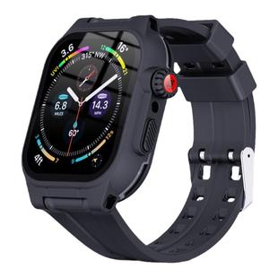 适用苹果S11/S10/s9/S8/7/6/5/4/3/se手表保护壳防水防雨applewatch41/42/44/45mm壳表带膜iwatch游泳密封套