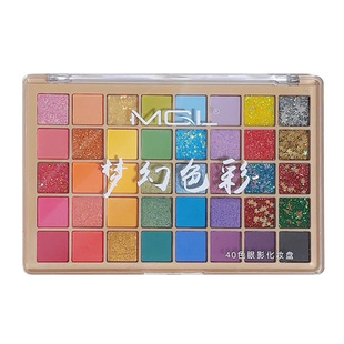 梦幻色彩40色眼影盘学生儿童舞台妆彩色亮片cos妆闪粉演出表演