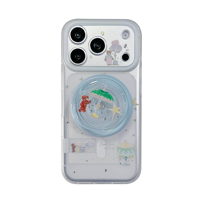 适用于iPhone简约卡通磁吸手机壳
