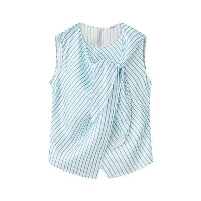 【16MM真丝斜纹绸】Laurel劳芮新航海解构立裁上衣LWL361B02100