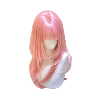 花花家假发【恋情告白】粉色长直发甜美jk女团风温柔lolita全头套
