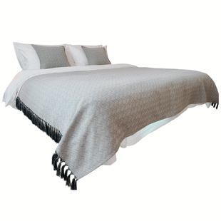 奶油风床尾巾酒店床尾毯床旗床围巾床盖毯样板间装饰毯搭毯搭巾