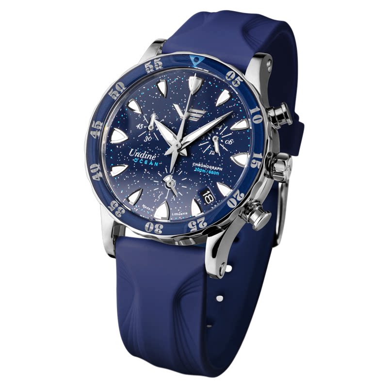 欧洲时尚防水运动女表珐琅表盘防水游泳潜水夜光计时功能防划限量