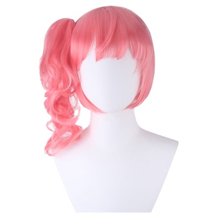 馒头家 少女前线 mp7 原版虎夹造型 西瓜粉 cosplay假发