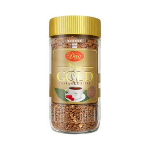 老挝原装进口DAO牌 冻干纯黑咖啡粉100g/瓶 无添加蔗糖植脂末清咖