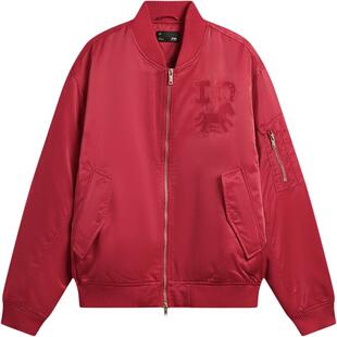 李宁马上有钱棉服女春季新款棉袄子红色外套情侣棒球服飞行夹克男