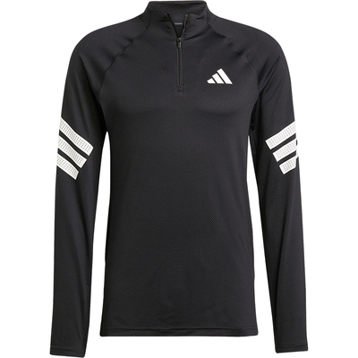 Adidas/阿迪达斯正品GYM综合训练半开襟男士长袖T恤JW7567