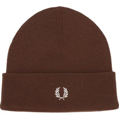 FRED PERRY男士休闲帽子冬季圆顶麦穗刺绣羊毛套头帽潮C8161