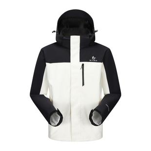 美特斯邦威春季新款冲锋衣男女同款户外运动休闲登山服外套男