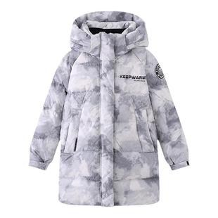 象老大男女中大童羽绒服东北雪乡零下30度极寒亲子中长款保暖外套