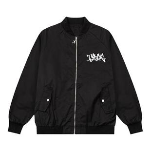 DHSS原创国潮高街刺绣飞行夹克男女秋季vibe棒球宽松拉链美式外套