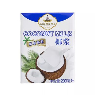 水妈妈椰浆200ml*4 椰奶冻椰汁水果捞西米露芋圆家用食用烘焙原料