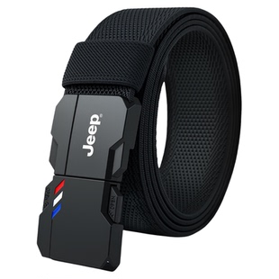 Jeep吉普弹力松紧腰带户外战术腰带男士快拆尼龙插扣皮带军训腰带