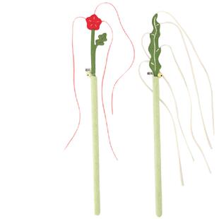 福丸花叶逗猫棒耐咬猫咪玩具自嗨解闷神器带铃铛猫玩具猫咪用品