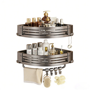 潜水艇免打孔浴室置物架卫生间三角篮壁挂架洗漱台洗手间墙角架子