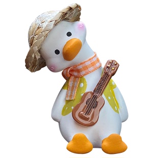 歪头小鸭子车载香薰香水汽车空调出风口装饰品车内卡通可爱扩香石