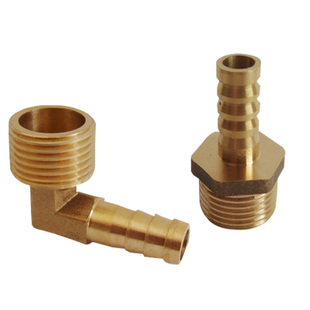 全铜4分外丝宝塔接头管道快插天然气煤气波纹软管90度直角接头