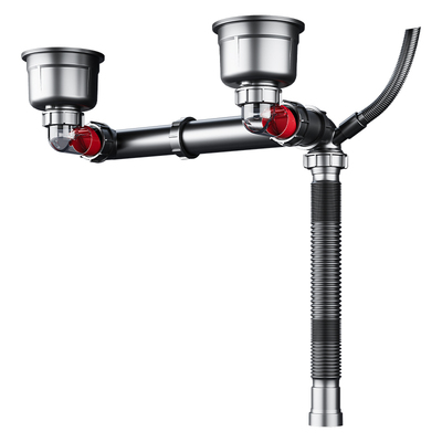 厨房双止臭阀下水管套装