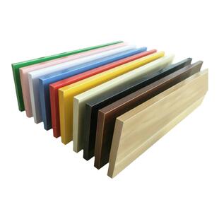 木板层板书架可定制颜色尺寸隔板衣帽间货架颗粒纹圆角搁板黑白黄