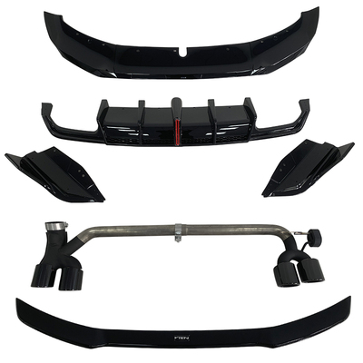 VTEN适用于宝马X1改装亮黑前唇后唇包角顶翼尾嘴小包围领航灯U11