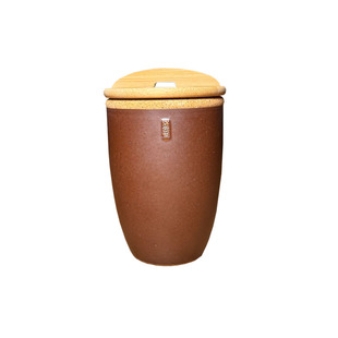 定窑粗瓷水缸杯瓮杯翁杯茶具复古小水缸怀旧茶杯粗陶主人杯