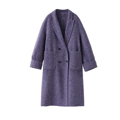 POPCHRIO翻驳领羊毛蚕丝双面呢