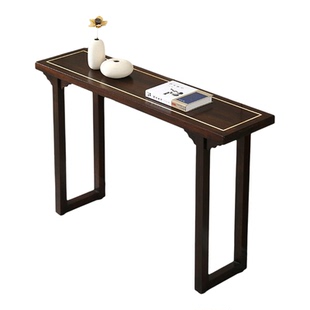 新中式走廊实木玄关桌简约玄关窄条桌靠墙长窄桌客厅条案几供桌台