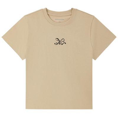 美特斯邦威女装2025新款短袖潮流休闲柔软舒适前胸印花t恤上衣