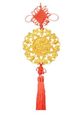 纯铜五福临门挂件中国结铜钱装饰