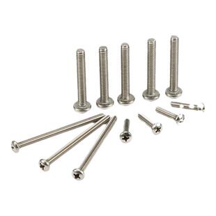 304不锈钢开关十字加长螺丝钉插座机柜门拉手电工面板86型圆头m4