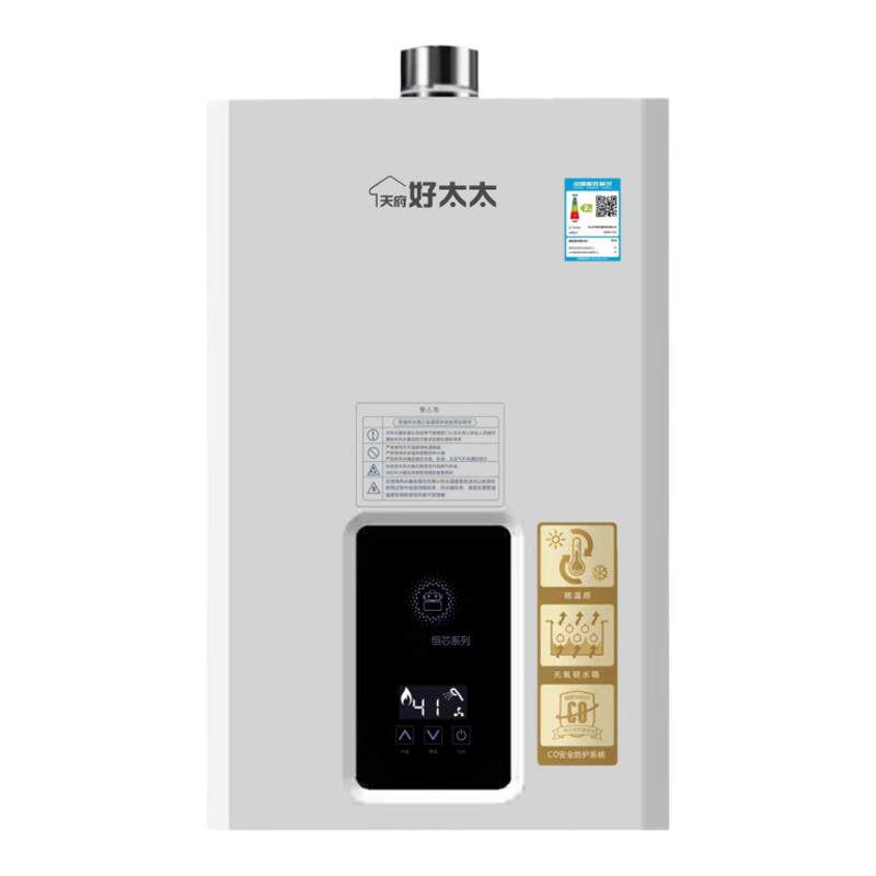 天府好太太强排式智能燃气热水器大屏触摸天然气洗澡瓶装煤气12升