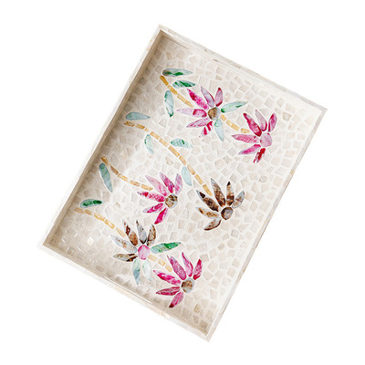 贝壳托盘长方形家用客厅茶盘果盘