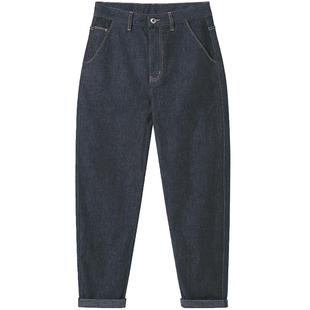 Markless肌理感原色防褪色牛仔裤男冬季加绒宽松长裤男士锥形裤子