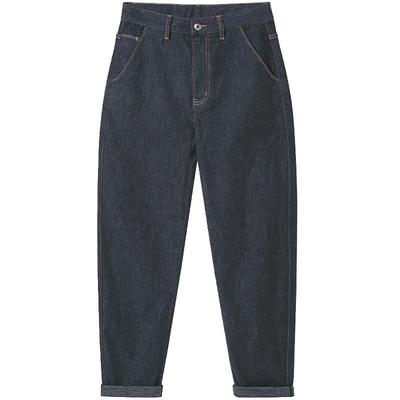 防褪色宽松原色牛仔裤加绒休闲裤