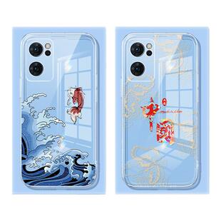 国潮适用oppoReno7手机壳透明reno7pro5G财神opρo硅胶por套oppo新款opopreno男opp0pp0ppoReno女opporone75G