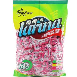 Larin澜润带有个圈无糖薄荷糖花型清口糖批发招待清新口气圈圈糖