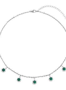 孔雀石/绿松石小众百搭锁骨项链